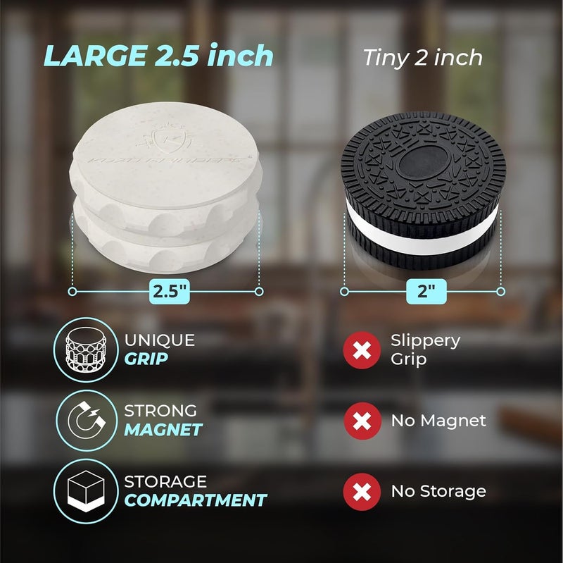 KOZO 2.5" Spice Grinder 2-Piece, Strong Grip By . (White) - Image 4